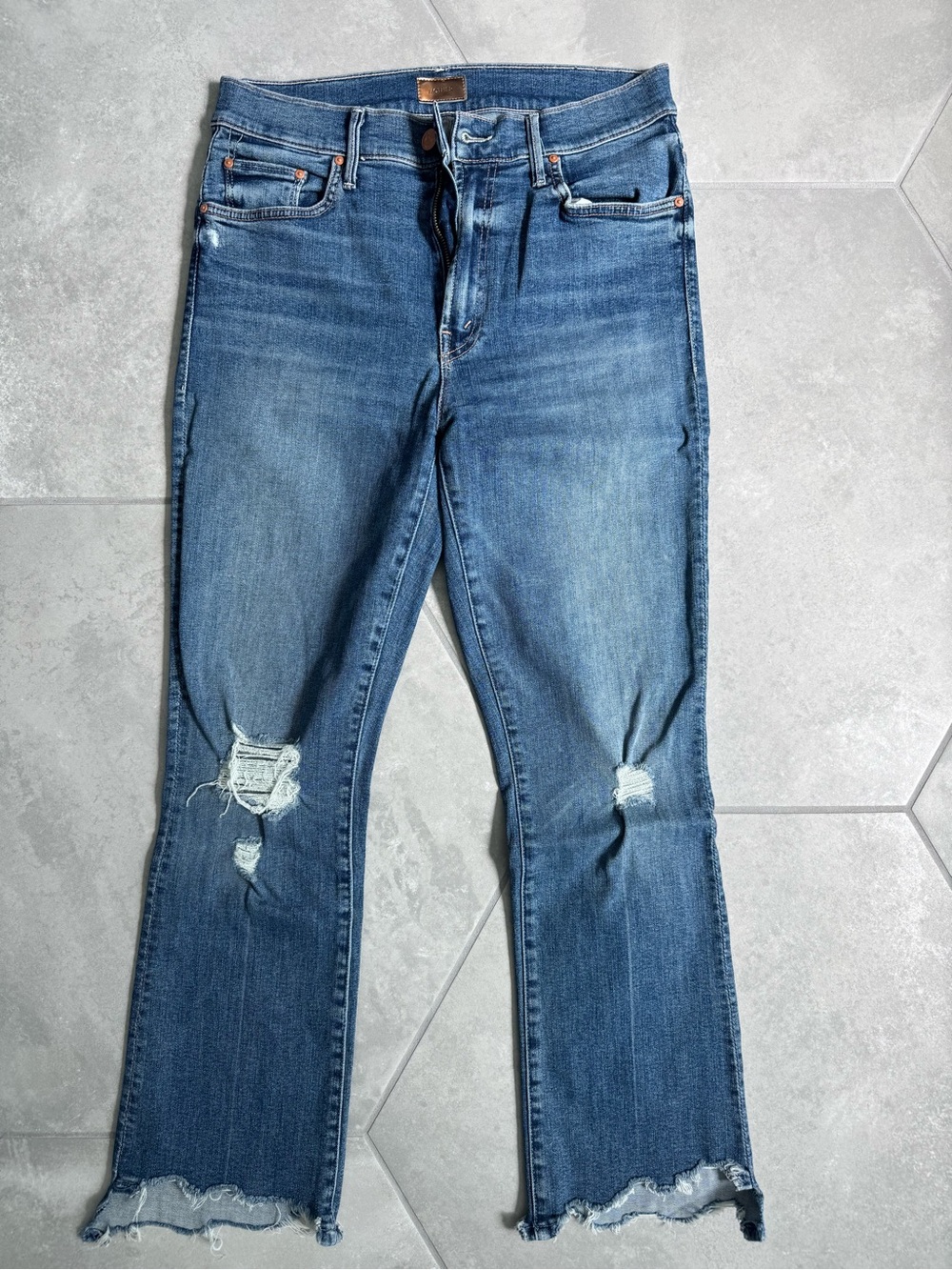 Mother Denim - The Insider Crop Step Chew